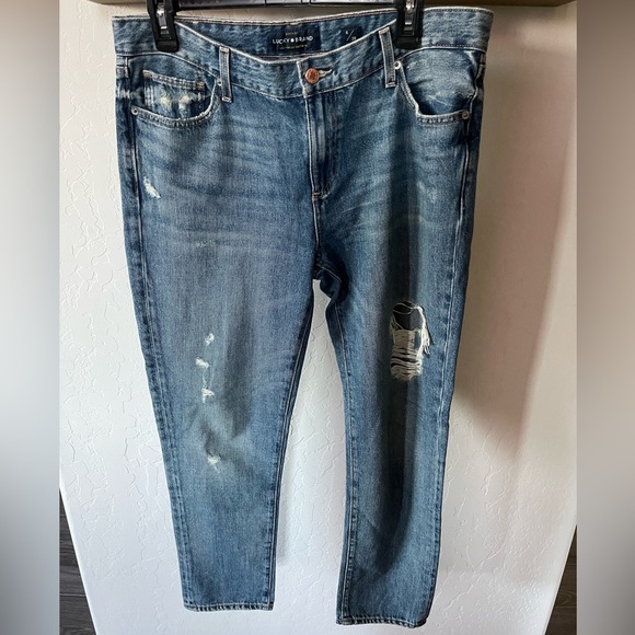 Lucky Brand| Sienna Slim Boyfriend Jeans, Distressed Style, Size 6/28••• - Picture 7 of 15